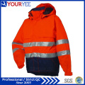 Erschwingliche Hi Vis Regenjacke mit 3m reflektierendem Band (YFS114)